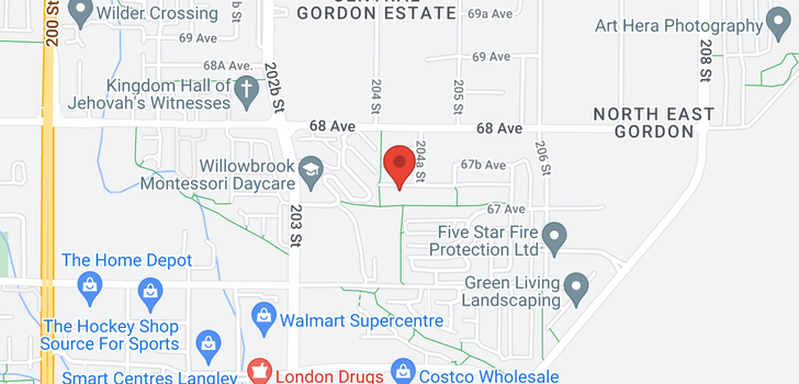map of 20426 67A AVENUE